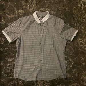 Men’s Michael Kors Gingham Brown Shirt, XXL
